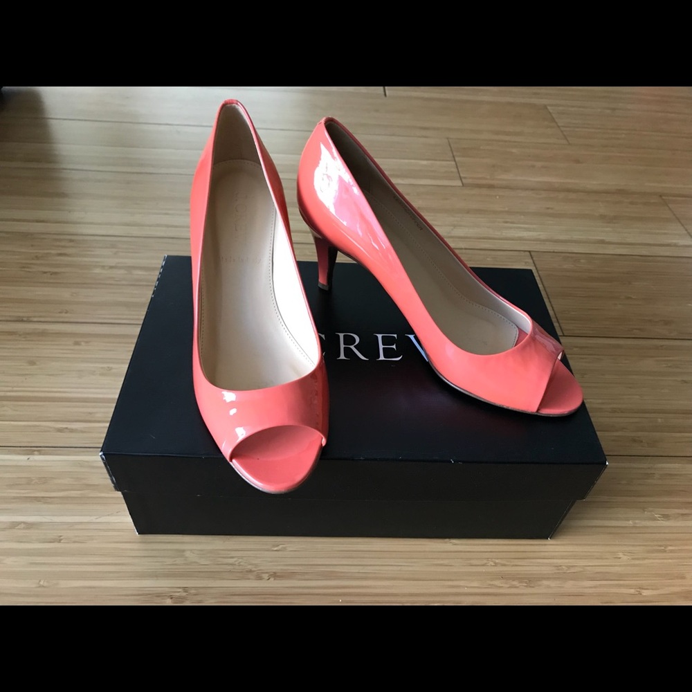 J.Crew Drea Patent Leather Peep Toe Pumps - NIB